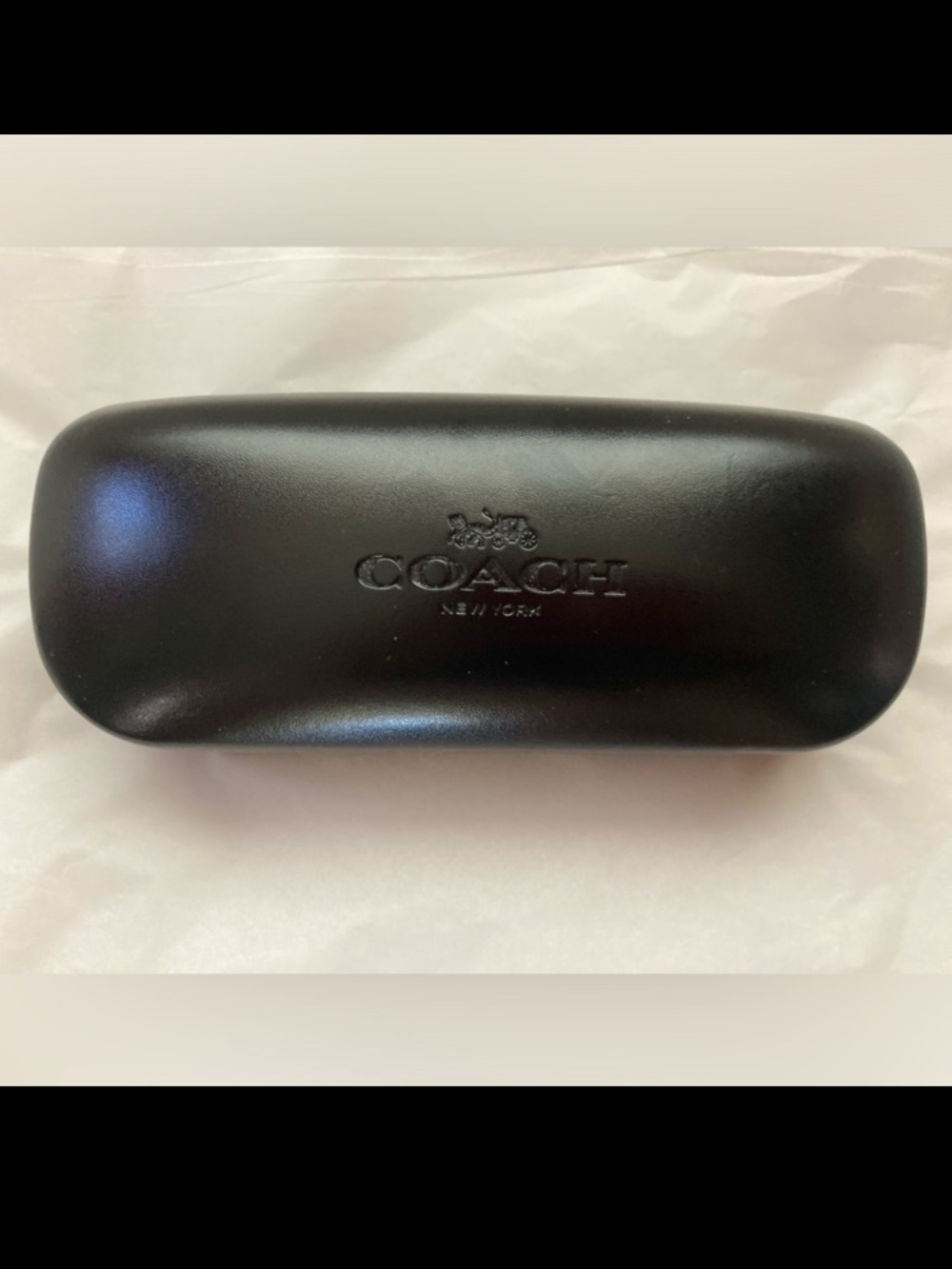 COACH New York black eyeglasses case hard shell